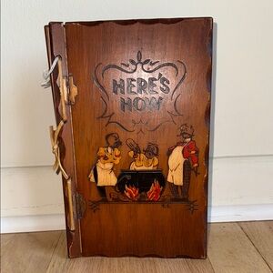 Vintage Wooden Recipe Book Holder